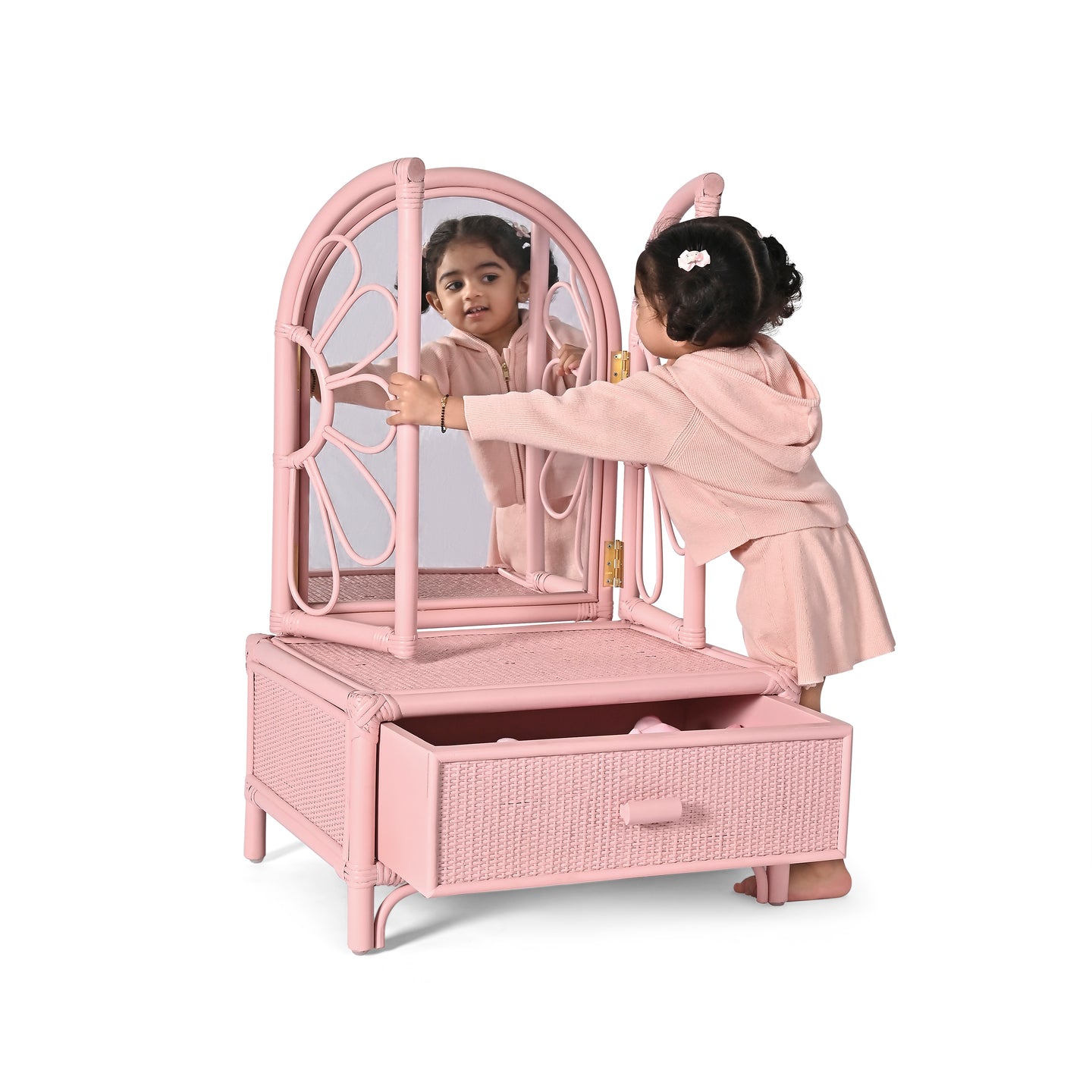 flower power vanity mirror